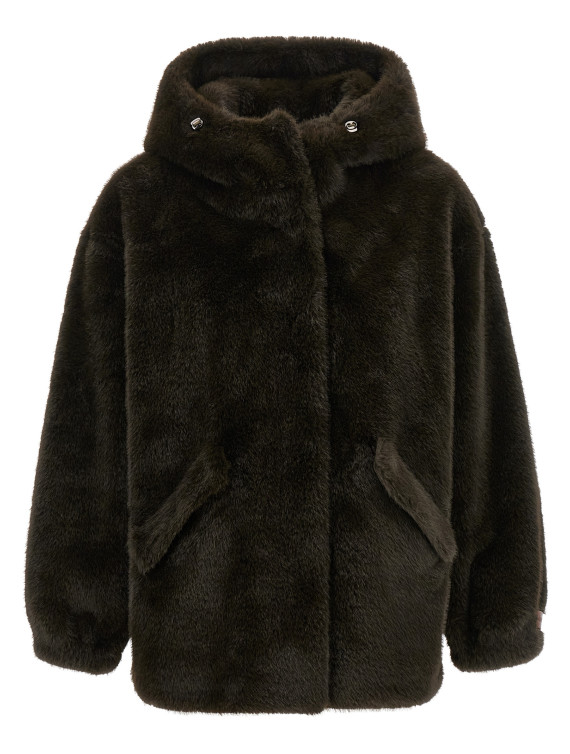 Куртка LOU ANDREA Eco-fur hooded jacket (2670ARMYGREEN) #1