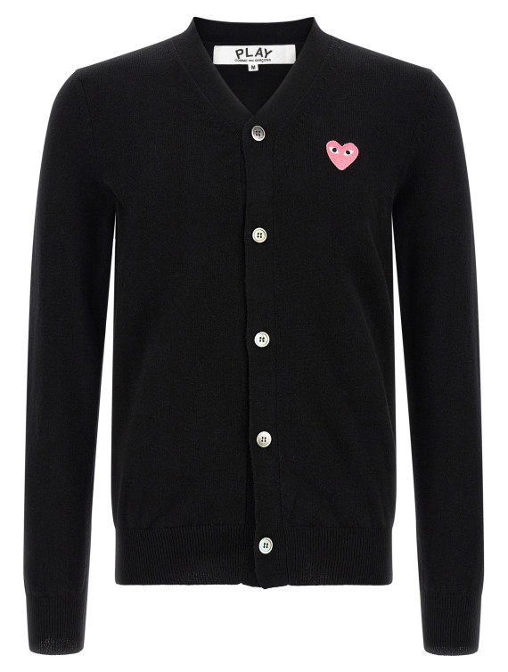 Wool cardigan with heart patch (AXN0990511) #1