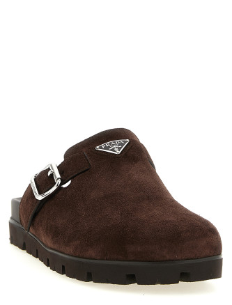 Сабо PRADA Enameled triangle logo sabots (2S3003FG000054F0003) #