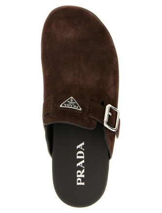 Сабо PRADA Enameled triangle logo sabots (2S3003FG000054F0003) #