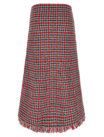 Юбка миди SELF PORTRAIT Tweed skirt (AW26146MSKRRED) #