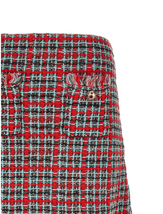 Юбка миди SELF PORTRAIT Tweed skirt (AW26146MSKRRED) #