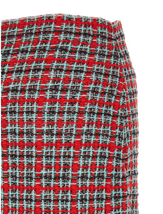 Юбка миди SELF PORTRAIT Tweed skirt (AW26146MSKRRED) #