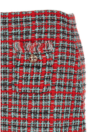 Юбка миди SELF PORTRAIT Tweed skirt (AW26146MSKRRED) #