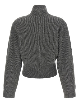 Кардиган BRUNELLO CUCINELLI Ribbed cardigan with leather detail (M1E224716CZN54) #