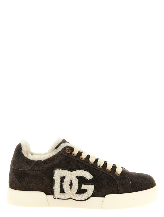 Кроссовки DOLCE & GABBANA Shearling low.top sneakers (CK2374AJ2228L832) #1