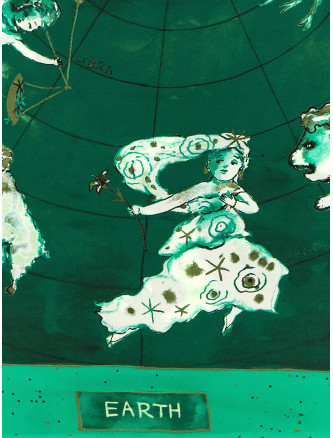 'Zodiac Flag' scarf (F001AEARTHSKTLEARTH) #