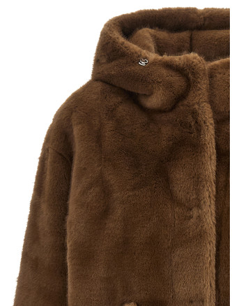 Верхняя одежда LOU ANDREA Eco-fur hooded jacket (2670LCOFFEE) #
