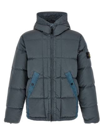 Crumpled effect down jacket