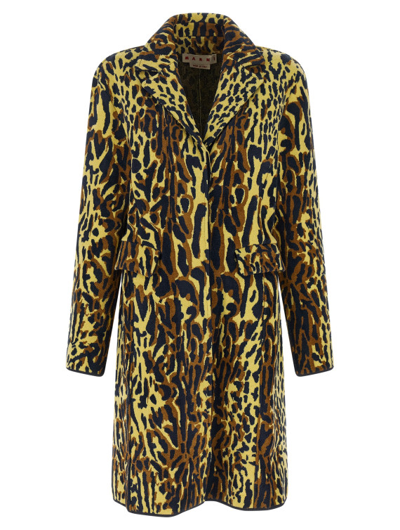 Пальто MARNI Animalier jacquard wool coat (CPMD0017Q0UFW628ANY33) #1