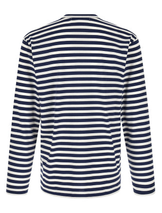 Футболка COMME DES GARÇONS PLAY Striped T-Shirt With Heart Patch (AXT0100511) #