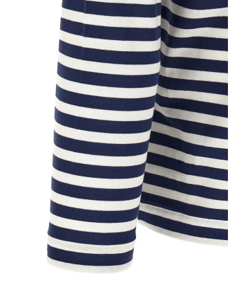 Футболка COMME DES GARÇONS PLAY Striped T-Shirt With Heart Patch (AXT0100511) #