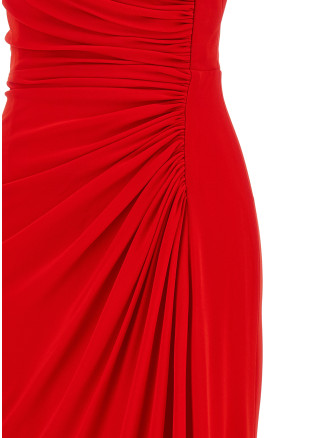 Платье макси ELIE SAAB Draped dress (D1298NP26JF011SUNSETFLAME) #