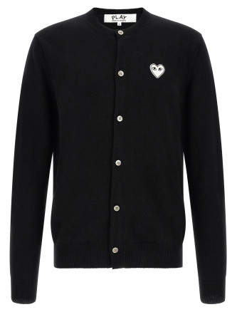 Кардиган COMME DES GARÇONS PLAY Wool cardigan with heart patch