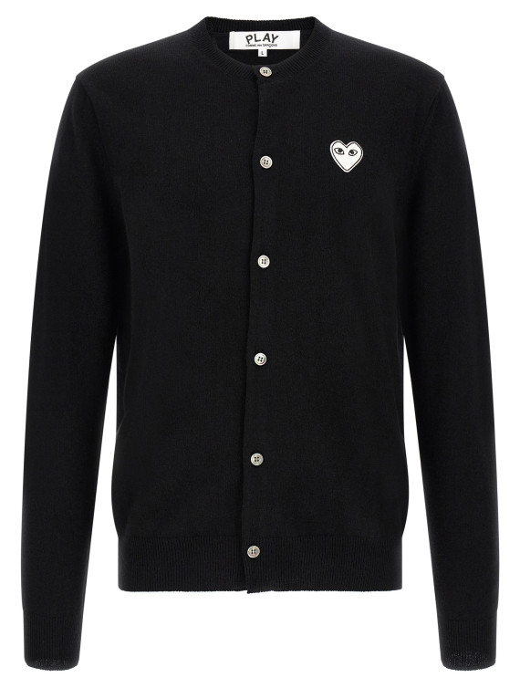 Кардиган COMME DES GARÇONS PLAY Wool cardigan with heart patch (AXN0610511) #1