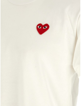 Футболка COMME DES GARÇONS PLAY Heart patch t-shirt (AXT1080512) #