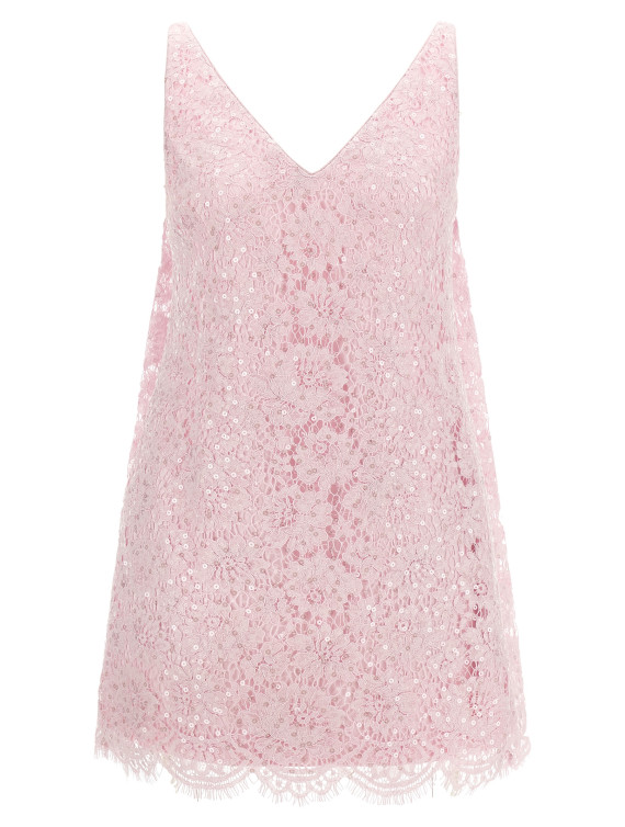 Мини-платье SELF PORTRAIT Sequin lace dress (AW26137SPPINK) #1