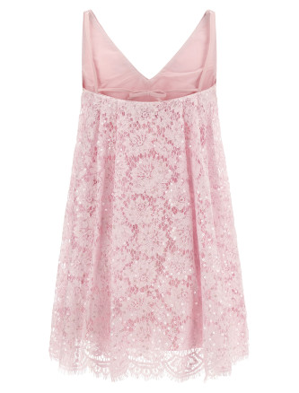 Мини-платье SELF PORTRAIT Sequin lace dress (AW26137SPPINK) #