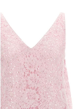Мини-платье SELF PORTRAIT Sequin lace dress (AW26137SPPINK) #