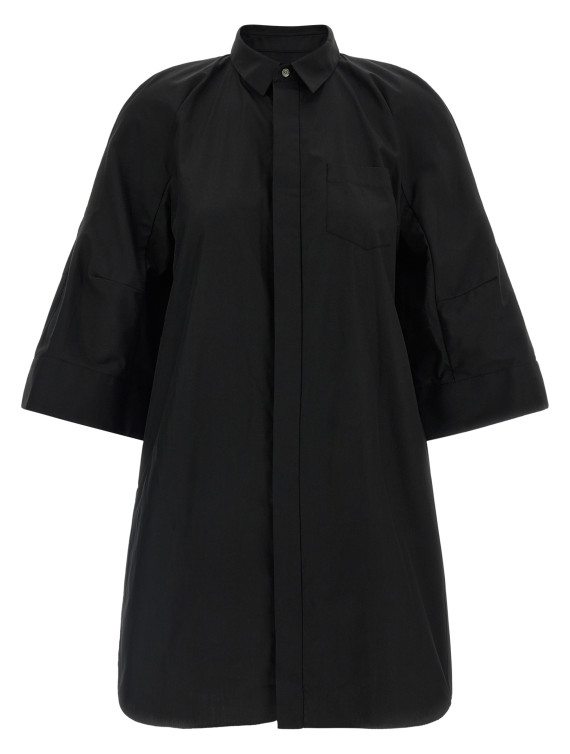 Мини-платье SACAI Chemisier dress with wide sleeves (2608742001) #1