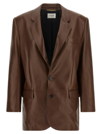 Leather blazer