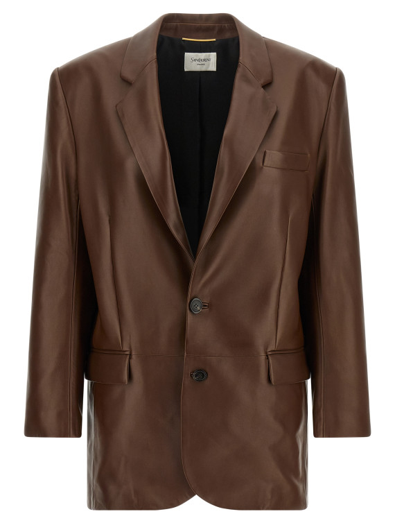 Жакет SAINT LAURENT Leather blazer (A000E7YC2TF2740) #1