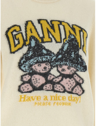 Свитшот GANNI Sweater with intarsia (A1150051135) #