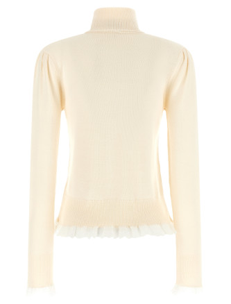 Свитер GANNI Turtleneck Sweater with Lace Trim (A1150062135) #