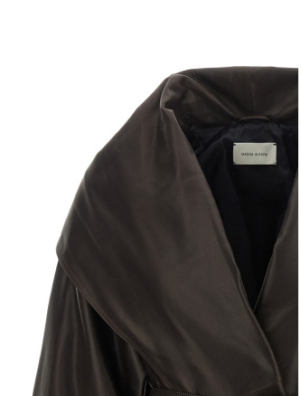 Shawl collar leather jacket (240926BROWN) #