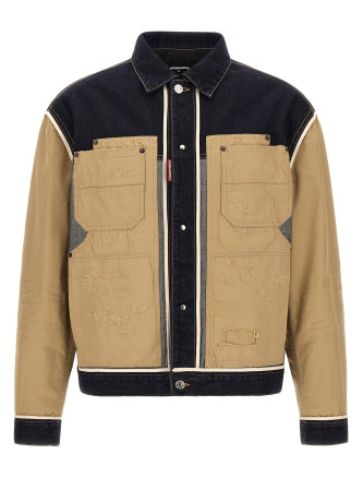 Куртка DSQUARED2 Two-material denim jacket
