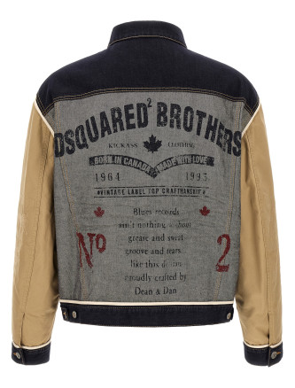 Куртка DSQUARED2 Two-material denim jacket (S74AM1726D30011470) #