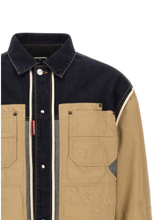 Куртка DSQUARED2 Two-material denim jacket (S74AM1726D30011470) #
