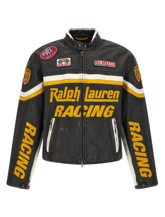 Куртка POLO RALPH LAUREN Leather biker jacket with patch