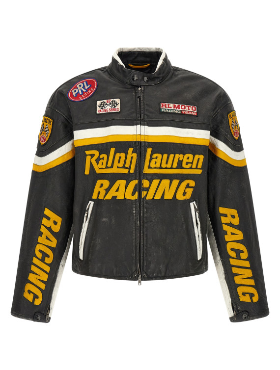 Куртка POLO RALPH LAUREN Leather biker jacket with patch (710B24664001) #1