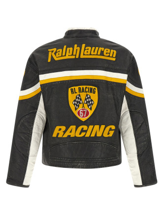 Куртка POLO RALPH LAUREN Leather biker jacket with patch (710B24664001) #