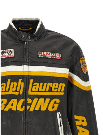 Куртка POLO RALPH LAUREN Leather biker jacket with patch (710B24664001) #