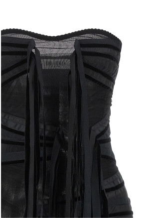 Мини-платье THE ATTICO Ribbon dress (261WCA00521EMB030RA100) #