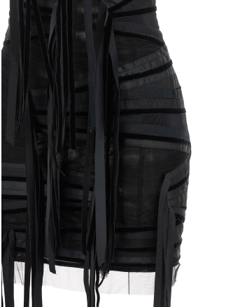Мини-платье THE ATTICO Ribbon dress (261WCA00521EMB030RA100) #