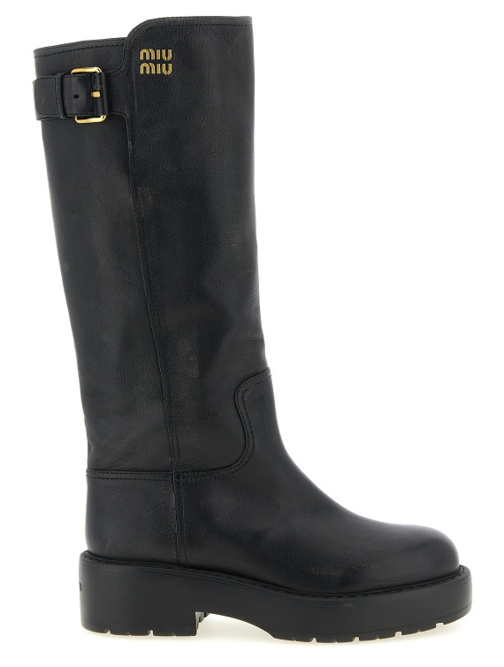 Сапоги MIU High boots with buckle (5W767EF055Y9SF0002) #1