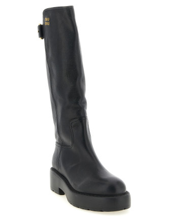 Сапоги MIU High boots with buckle (5W767EF055Y9SF0002) #