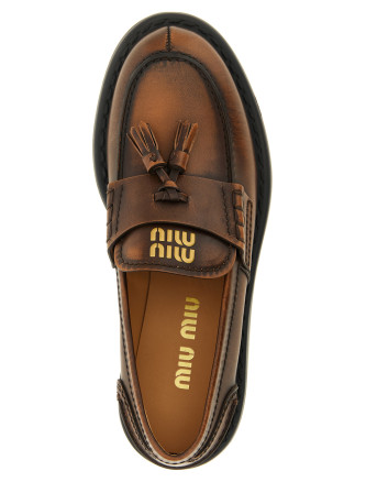 Лоферы MIU Loafers with tassels (5D743EF0553KY8F0038) #
