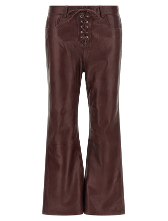 Шалбар ROTATE BIRGER CHRISTENSEN Flared leather-effect pants