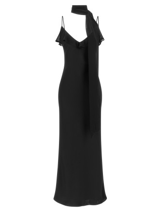Платье макси ROTATE BIRGER CHRISTENSEN Slip dress with scarf