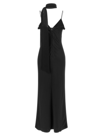 Платье макси ROTATE BIRGER CHRISTENSEN Slip dress with scarf (116657100100) #