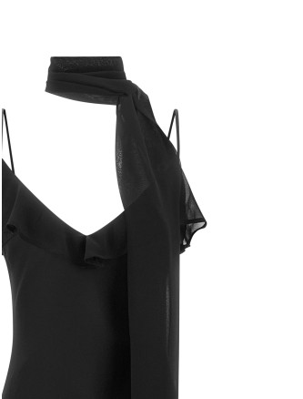 Платье макси ROTATE BIRGER CHRISTENSEN Slip dress with scarf (116657100100) #