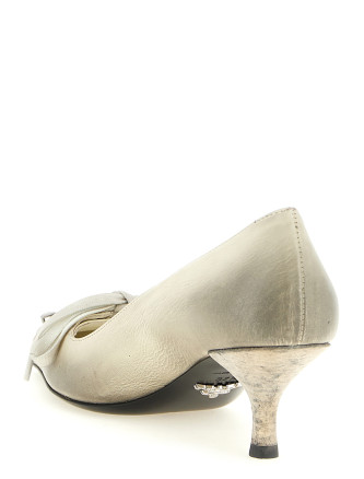 Туфли PRADA Leather pumps with laces (1I612OFA055V69F0K74) #