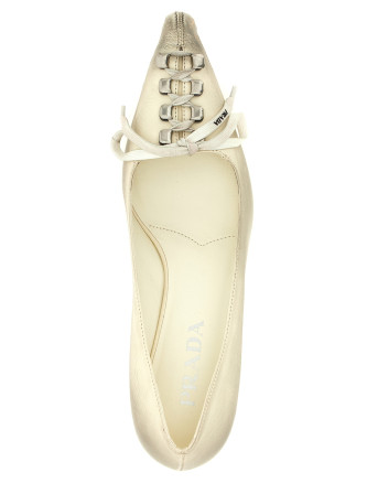 Туфли PRADA Leather pumps with laces (1I612OFA055V69F0K74) #