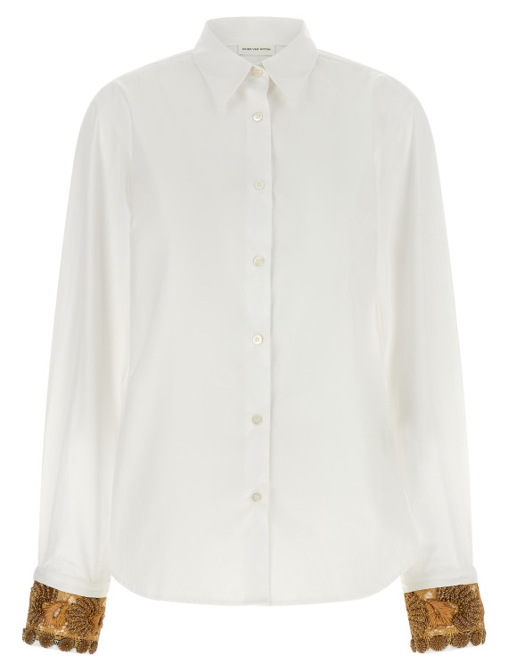 Рубашка DRIES VAN NOTEN Shirt with embroidered cuffs (2620107414445001) #1