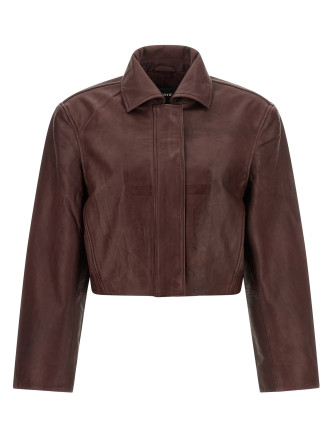 ' Boxy Square Leather' jacket