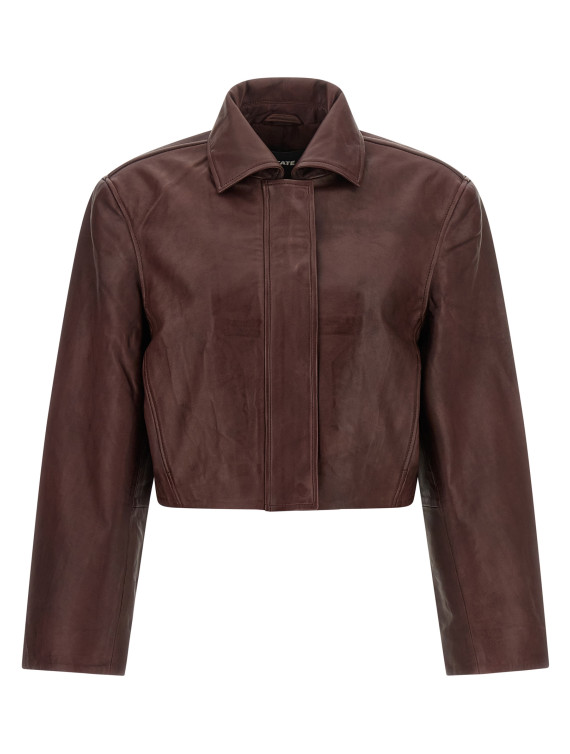 ' Boxy Square Leather' jacket (116666757757) #1